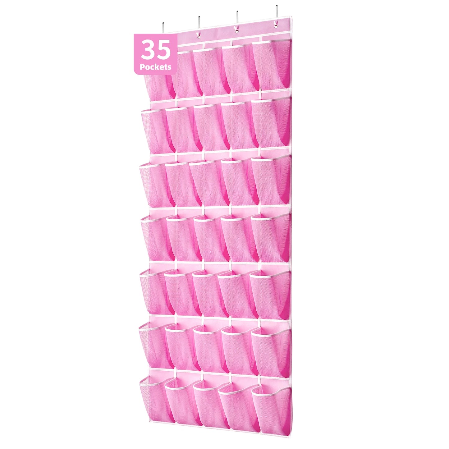 35 Pocket Wall-mounted Sundries Shoe Organiser Closet Storage Shoe Rack Mesh Pocket Clear Hanging Over The Door Shoe Organizers