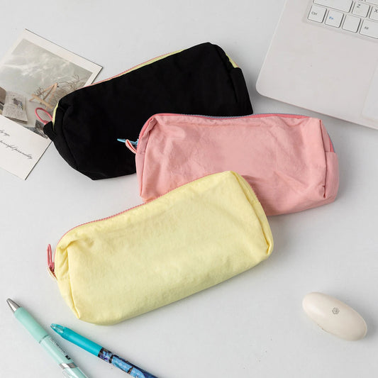 Pencil Case Pouch Bag School Supplies for Girls, Cute Pen Case, Simple Large Big Capacity Zipper Stationery Bag