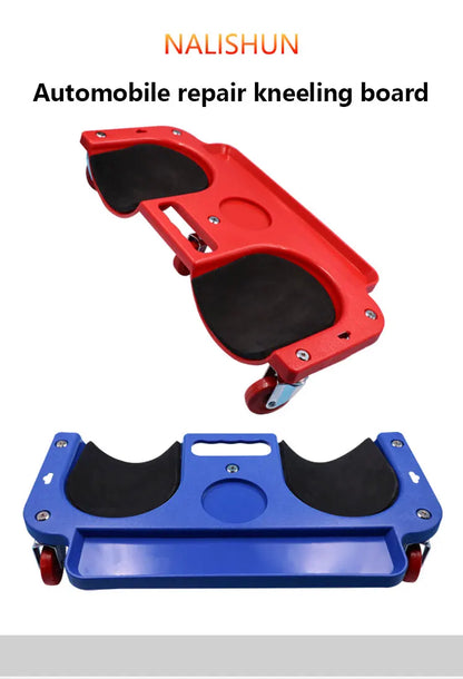 Rolling Knee Protection Pad with Wheels Built in Foam Padded Per for Car Repairman, Fitter, Repairman, Protective Gear Pulley