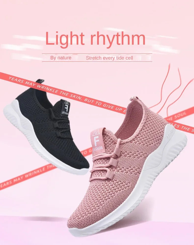 2024 Sports Running Shoes Women's Mesh Breathable Walking Women's Sports Shoes Comfortable and Fashionable Casual Sports Shoes