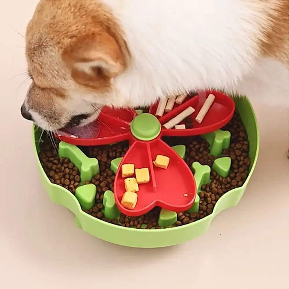 Funny Anti Choking Dog Slow Food Bowl Rotating Interactive Pet Feeding Toy Durable Anti Slip Puppy Training Toy Gift