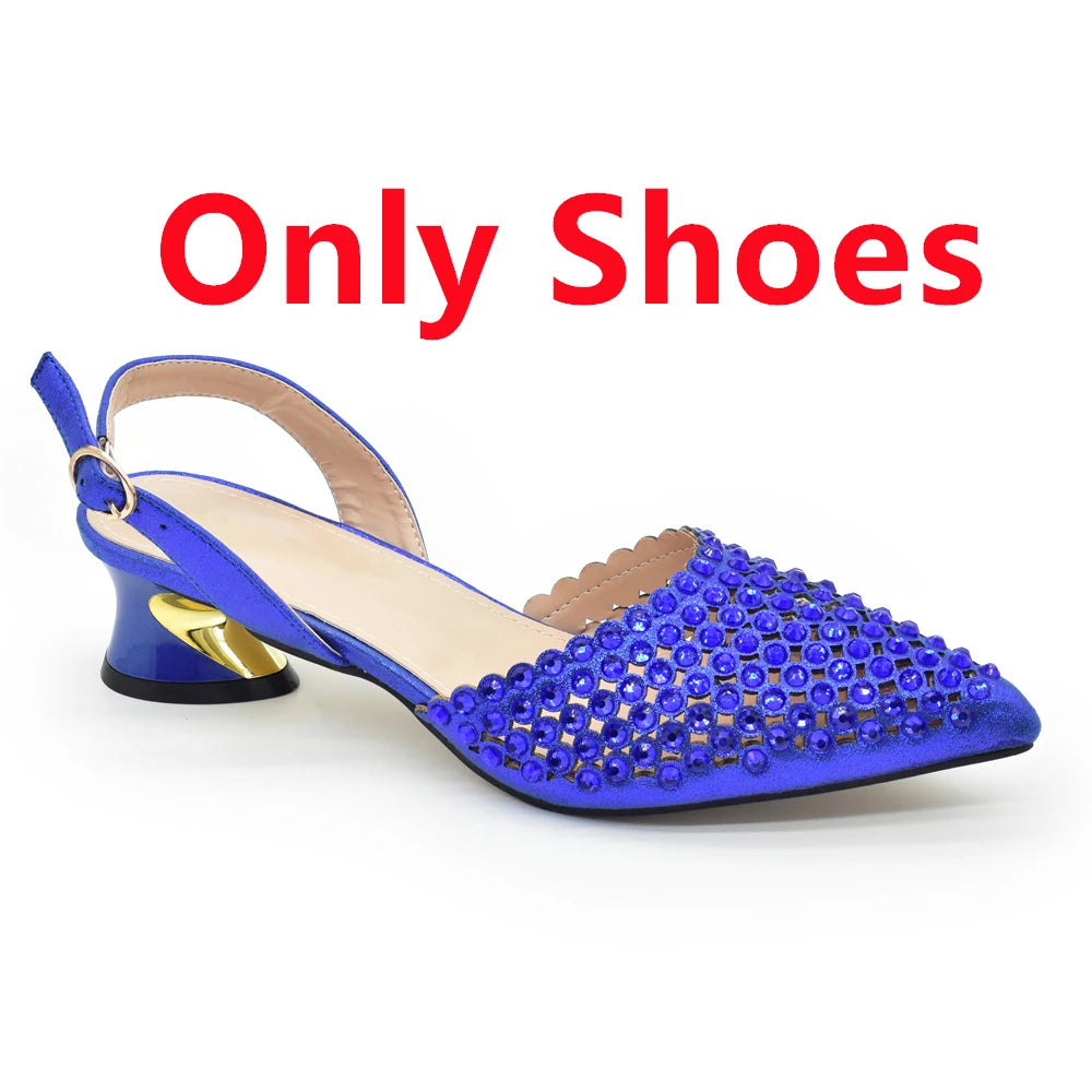 Nigeria Shoe and Bag Wedding Shoes Bride Nigerian Ladies Wedding Shoes Luxury Italian Style Heels African Women Party Pumps