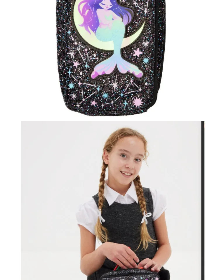 Genuine Australian Smiggle Mermaid Reflection In Water Backpack Children'S Stationery Student Pencil Case Backpack Student Gift