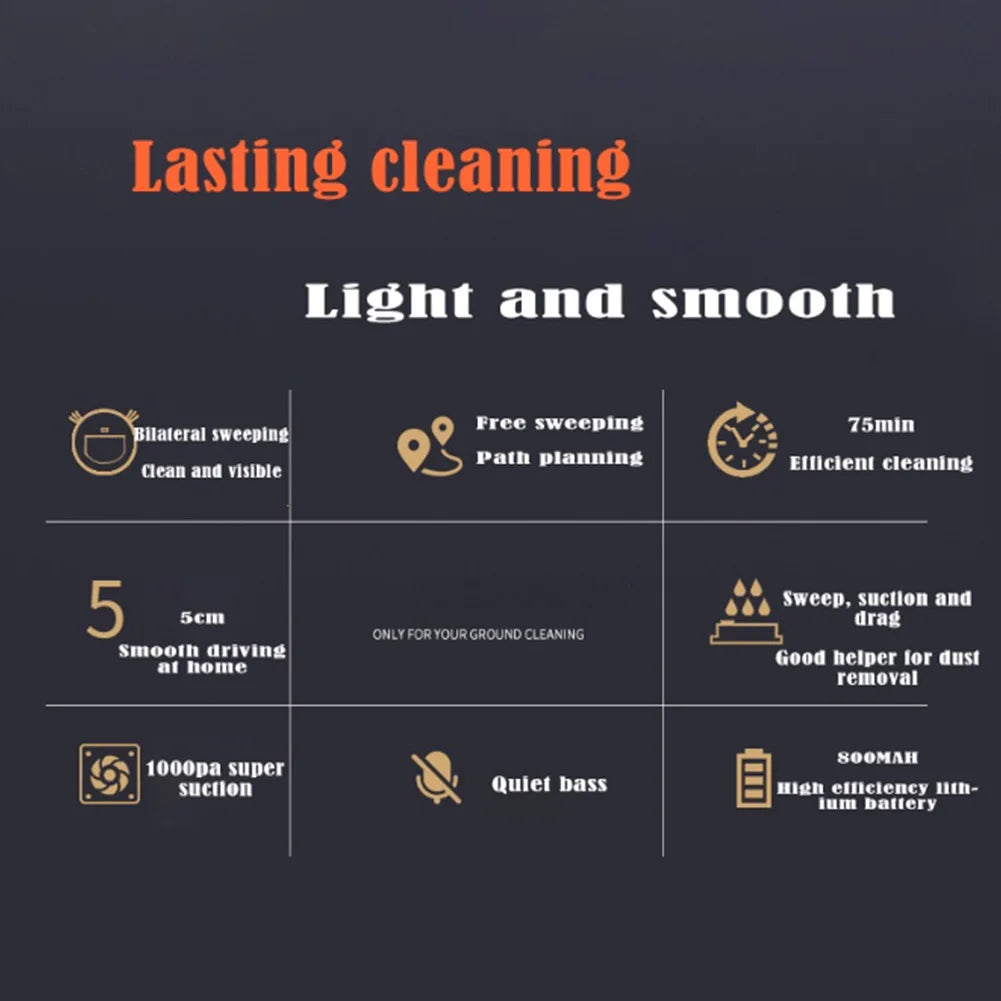 3-in-1 Robot Vacuum Cleaner USB Rechargeable Smart Navigation To Avoid Objects Automatic Cleaning Sweeping Machine Sweeper Robot