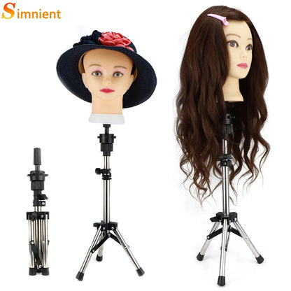 Mannequin Head Model With Long Synthetic Hair, Manikin Head Styling Hairdresser Training Head, Doll Head for Braiding Practice