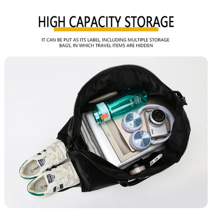 Personalized Travel Bag Men's And Women's Handbags Sports Training Yoga Bag Waterproof Weekend Bag Customized Logo Name Pattern