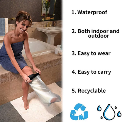 ABSE-Waterproof Cast Shower Cover Leg For Adults Foot And Lower Leg Cast Wounds Protector Showering Bath Accessories