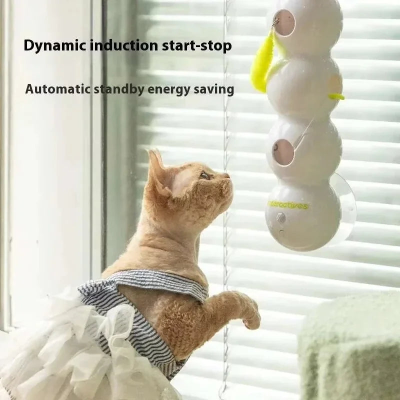 Intelligent Sensing Cat Toy Interactive Cat Stick, Durable, Automatic Swinging, Self-entertainment and Stress-relieving Wonder