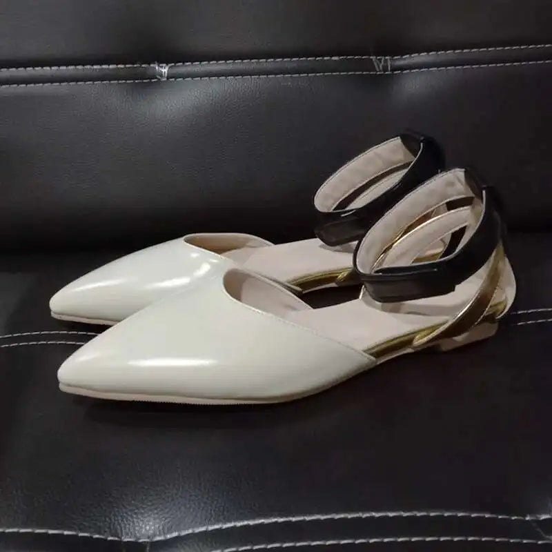 Pointed Toe Women Sandal Casual Flat Heel Shoes Fashion Hook Loop Ankle Buckle Women's Sandal Trend 2025 Shoes