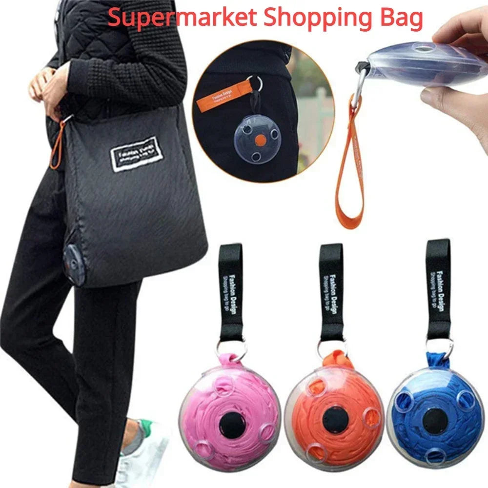 Reusable Pouch Front Page Things for the Home Ultra Small Shopper Bag Eco-friendly Storage Bag Fold Handbags Telescopic Disk