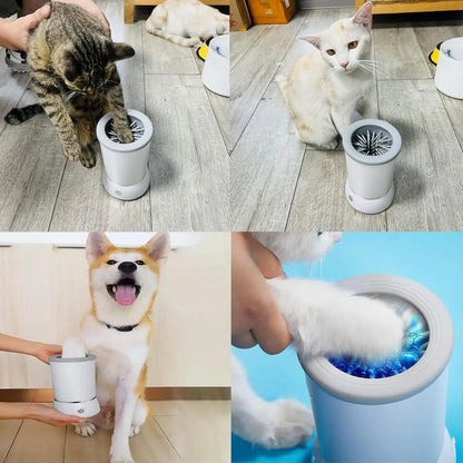 Electric Dog Paw Cleaner USB Rechargeable Claw Care Washing Cup Dog Bathing Automatic Foot Cleaning Machine for Dogs