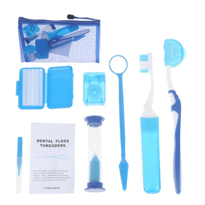 8pcs/set Oral Cleaning Care Dental Teeth Orthodontic Kits Whitening Tool Portable Outdoor Suit Interdental BrushOral Care