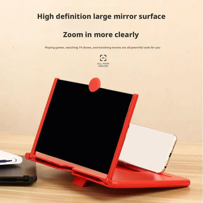 Screen Amplifier 10in 3D HD Phone Screen Magnifier Portable Pull Out Foldable Cell Phone Screen Enlarger for Movie Video Viewing