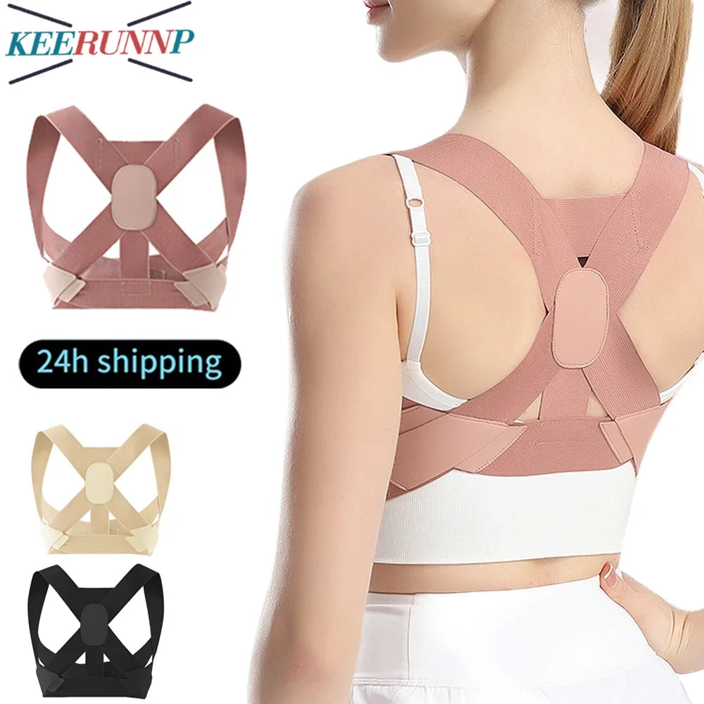1PCS Adjustable Posture Corrector Back Brace,Comfortable Shoulder Strap Hunchback Correction Belt Spine Support for Men Women