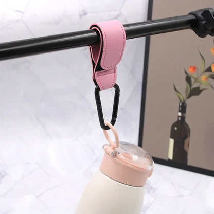 Leather Baby Bag Stroller Hook Pram Rotate 1/2pcs 360 Degree Rotatable Cart Organizer Pram Hook Stroller Accessories