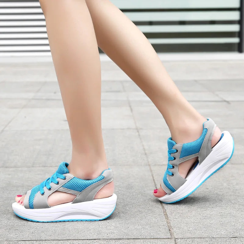 Women Sandals 2023 New Lady Platform Chunky Sandals Comfortable Women's Sandals Open Toe Casual Summer Sports Shoes