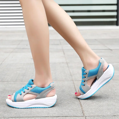 Women Sandals 2023 New Lady Platform Chunky Sandals Comfortable Women's Sandals Open Toe Casual Summer Sports Shoes