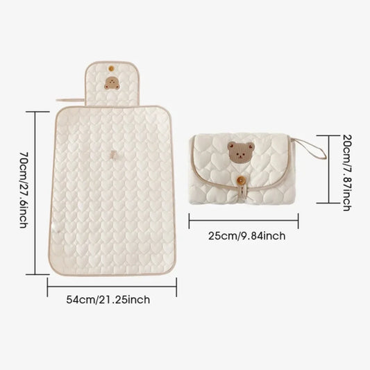 Baby Foldable Diaper Changer Baby Changing Mat Waterproof Changing Pad Portable Diaper Bag Newborn Bedding Supplies Storage Bags