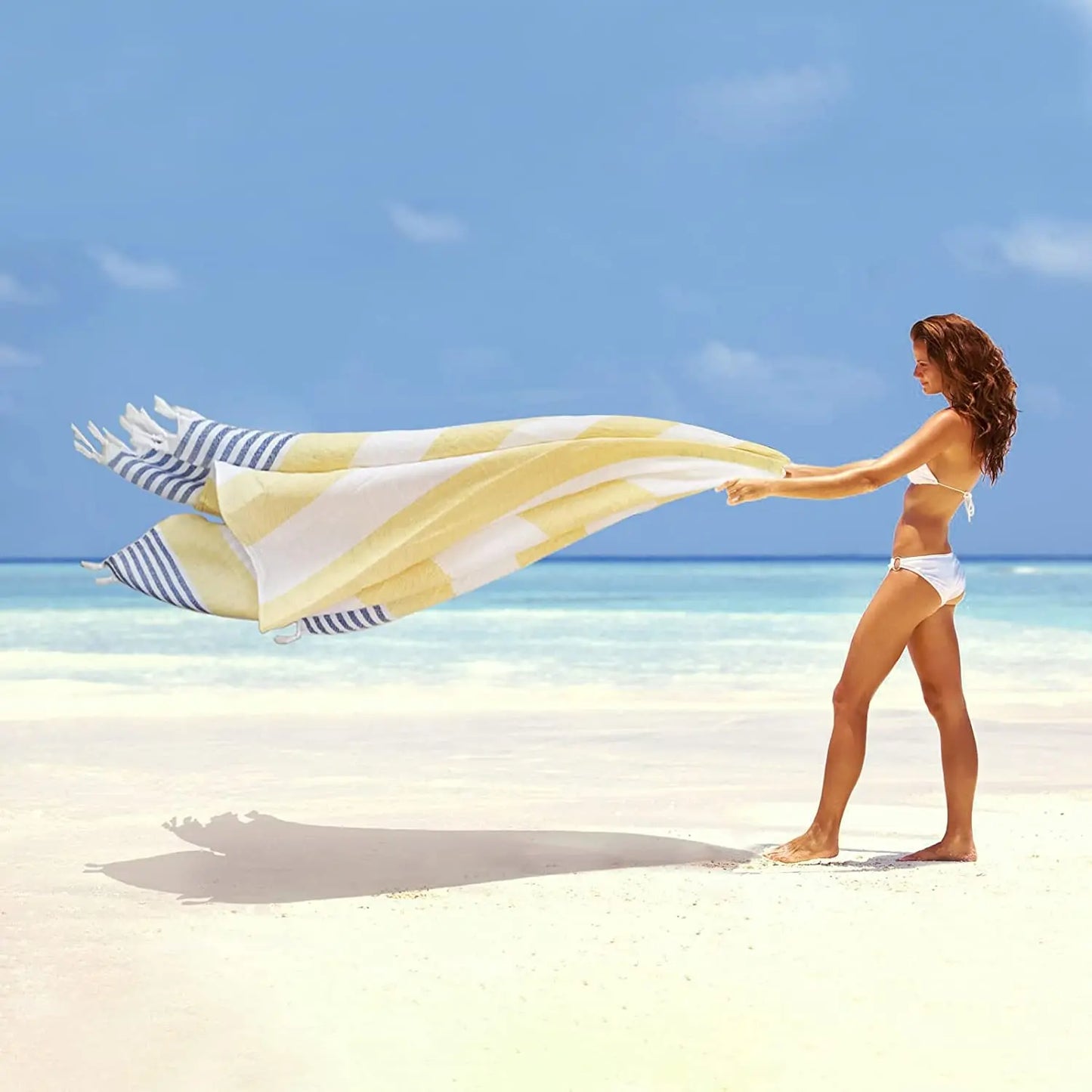 Turkish Beach Towels 39*7" Oversized  Quick Dry Sand Free  Bath  Pool Gym and Bathroom