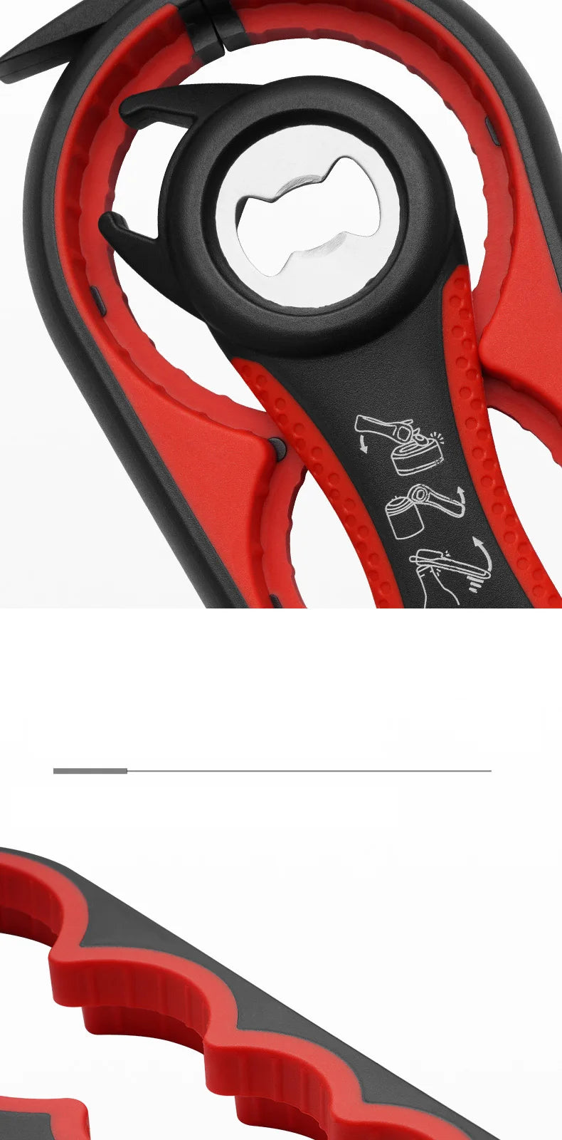 4in1 Jar Openers Can Bottle Opener Beer Wine Bottle Lid Poratble Outdoor Party Bar Tools Multi-functional Kitchen Accessories