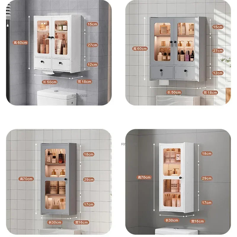 Open Cabinets Towel Cabinet Storage Bathroom Furniture Vanity Sink Narrow Double Washbasin Shelf Locker Wall Pharmacy Floor Wc