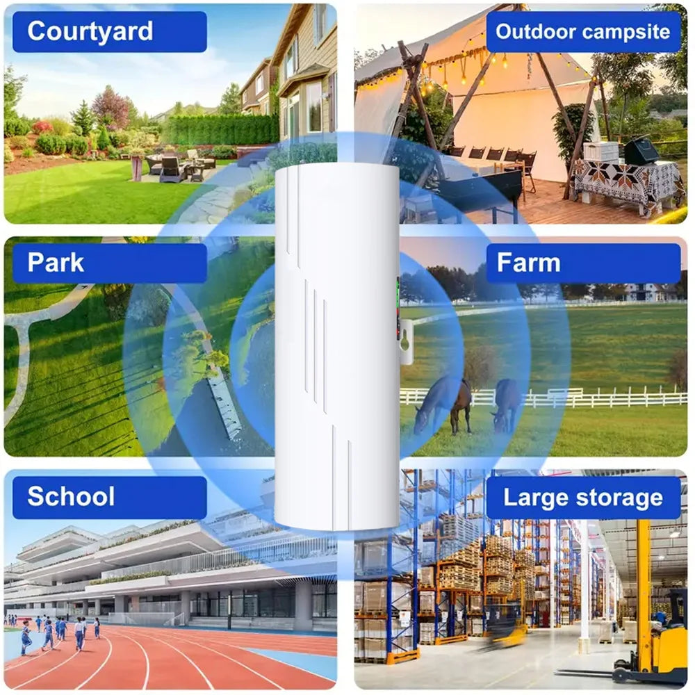 Huitenda Wireless WiFi Bridge 2.4GHz/5GHz Dual Band WiFi Extender Repeater Network Bridge Router 500m-5km Long Range Coverage