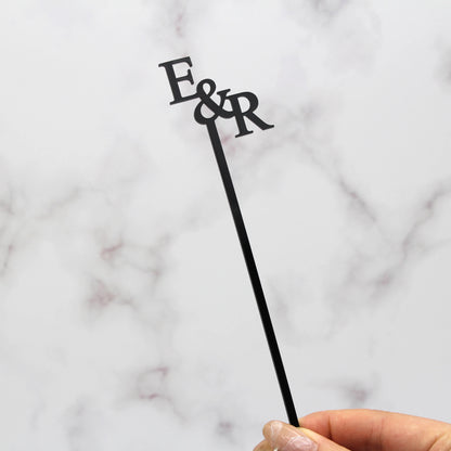 Personalized Acrylic Party Drink Stirrers Baptism Cocktail Swizzle Sticks Table Decor Customized Wedding Cocktail Stirrers