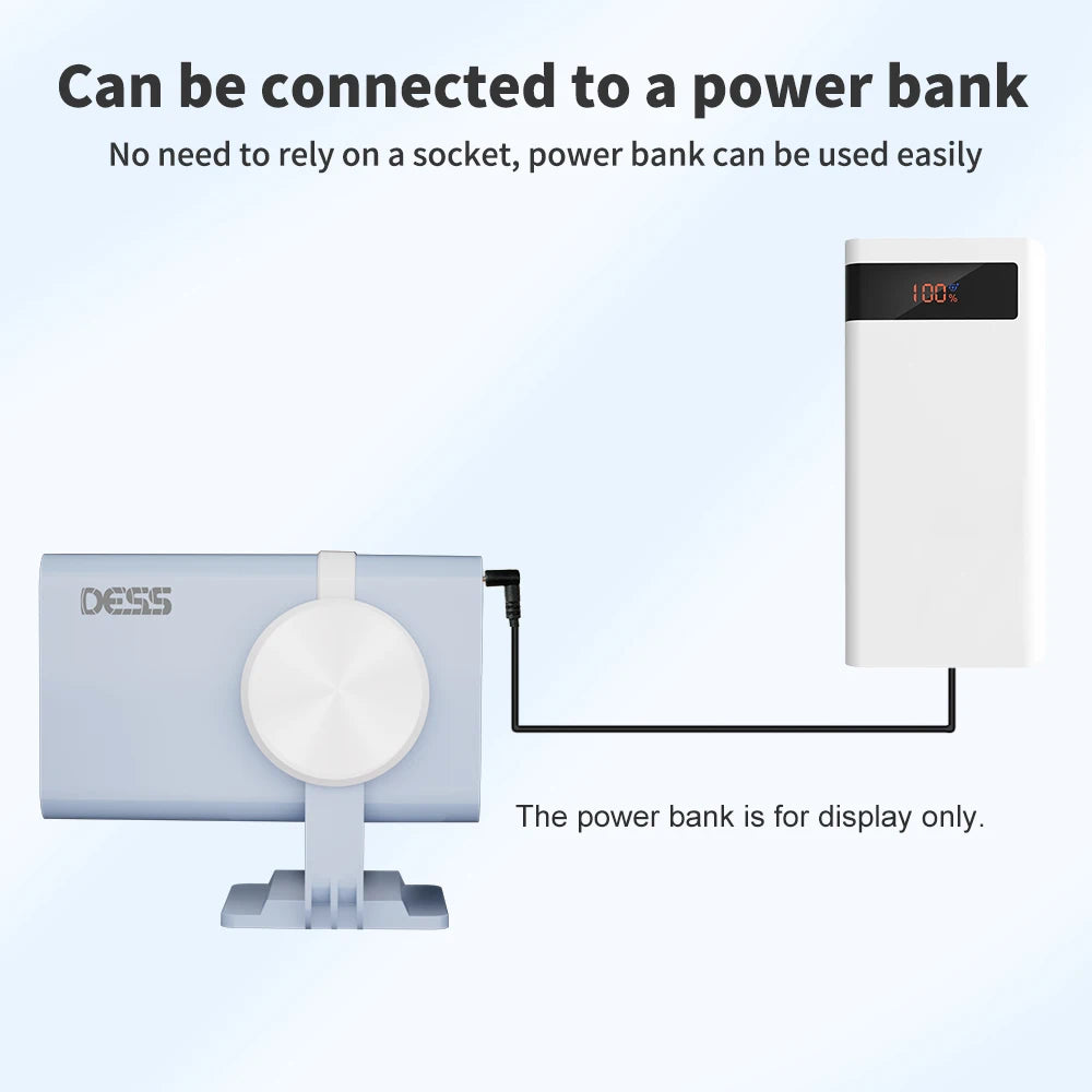 DESS Portable Dual-Band WiFi6 Bluetooth 5.0 Android 13 Smart Projector Suitable for Home Theater Video Power Bank Power Supply