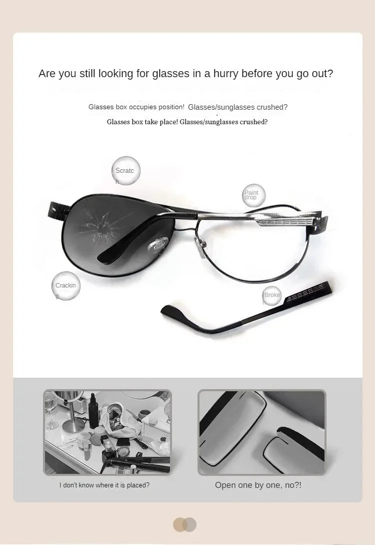 10PCS Eyeglasses Organizer Premium Sunglasses Display Case Wall Mounted No-Punch Sunglasses Organizer Home Organization