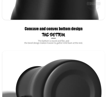 Milk Frothing Pitcher Jug 350/500ML Stainless Steel Coffee Milk Frothing Jug for Espresso Latte Art Barista Steam Milk Jug