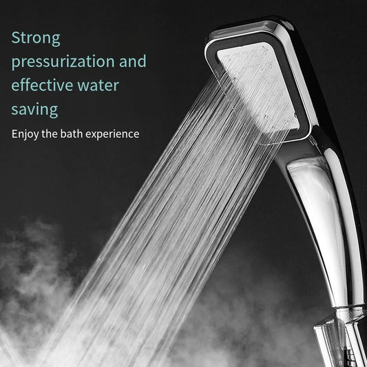 300 hole ultra strong pressurized shower head, square handheld shower head, pressurized shower head, water-saving shower head