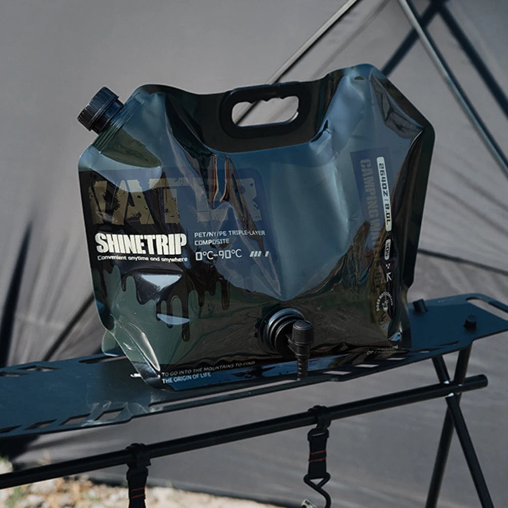 8L Portable Water Bags Folding Camping Water Container Jug Bucket with Faucet for Outdoor Hiking Travel Water Storage Jug Pouch