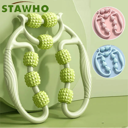 1Pcs 9-Wheel Fascia Muscle Roller,Cellulite Roller,Massage Roller for Relieve Muscle Soreness Thigh,Calf, Arm Reduce Cellulite