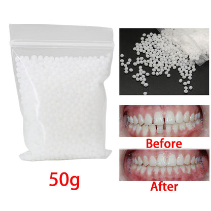 50G Temporary Tooth Repair Kit Teeth Gaps Filling Fix Missing Broken Teeth Moldable False Teeth Tooth Repair Teeth Veneers White