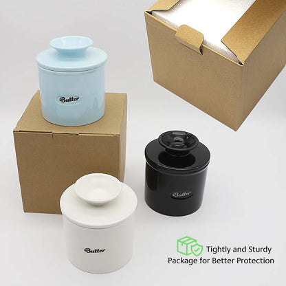 French Butter Crock For Counter With Butter Knife On Demand Spreadable Butter Ceramic Bell Style Butter Jar Butter Dish with Lid