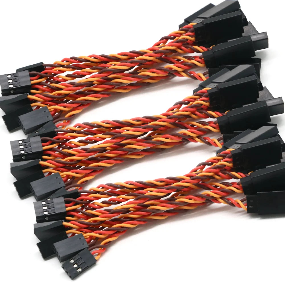 10pcs 10 / 15 / 30 / 50 / 100cm Servo Extension Cable 30 / 60 core For Futaba JR Anti-interference Servo For RC Helicopter Part/