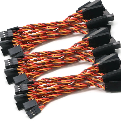 10pcs 10 / 15 / 30 / 50 / 100cm Servo Extension Cable 30 / 60 core For Futaba JR Anti-interference Servo For RC Helicopter Part/