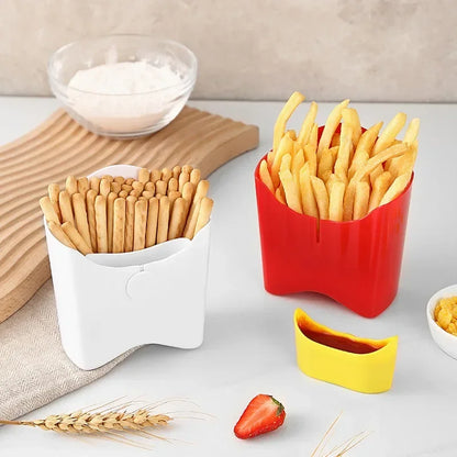 Portable Plastic French Fry Snack Storage Box PP Salad Cup Student Square Salad Bowl