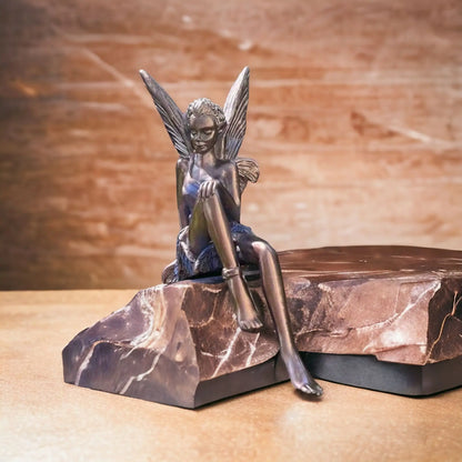 Flower Fairy Statue Decoration, Outdoor CHILDREN'S Garden Courtyard Lawn Resin Decorative Sculpture