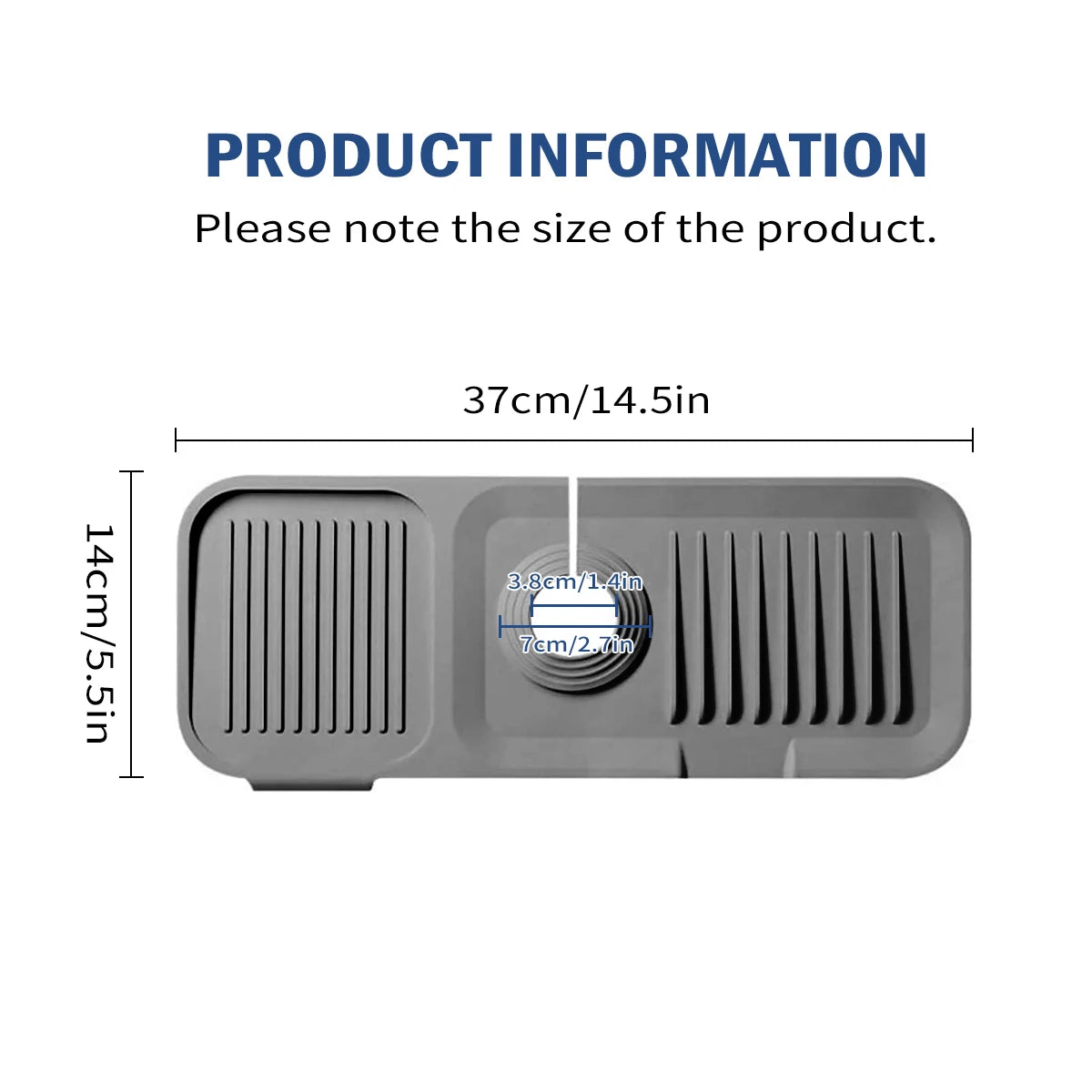 Leeseph Kitchen Silicone Sink Faucet Mat Splash Guard for Sink Faucet Absorbent Sink Protectors Mat Kitchen Sink Gadgets