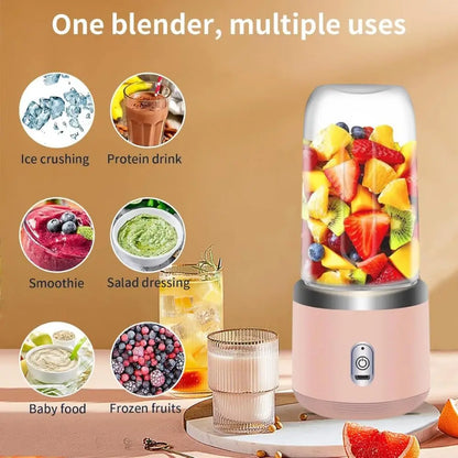 Personal Blender for Shakes Smoothies, 400ml Portable 2 Cups with Lids High-Speed Mixer for Juices Kitchen tools Baby Food