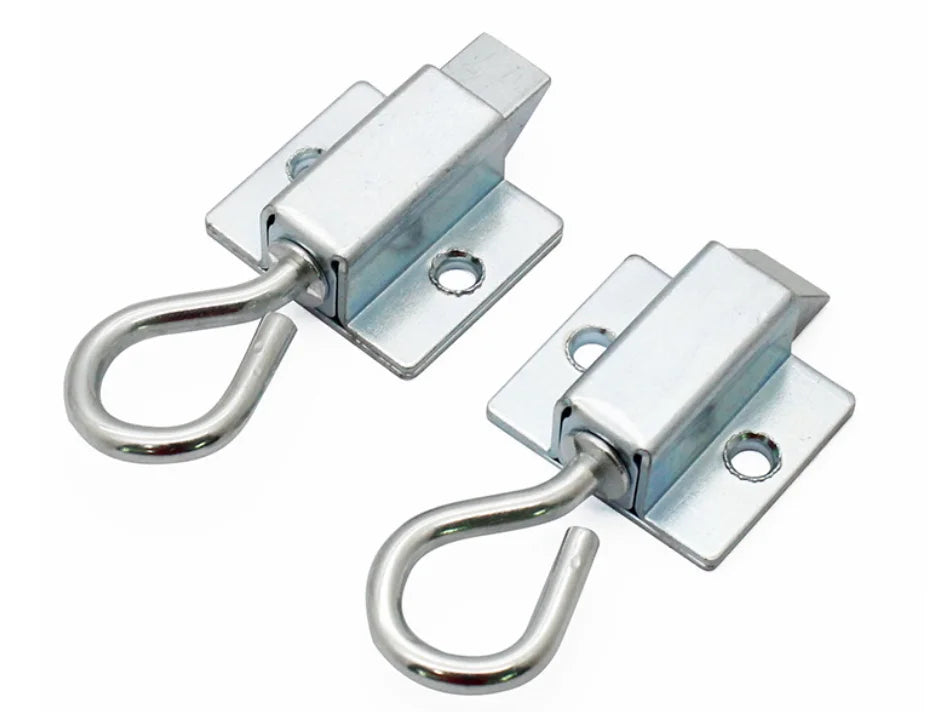 Window Gate Security Pull Ring Spring Bounce Door Bolt Anti-theft  Latch Lock Carbon Steel Retractable Hasp Industrial Hardware