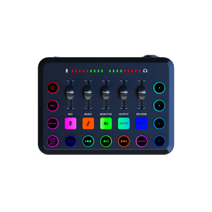 F11 Live Sound Card Streaming 5-Channel Mixer Sound Card Audio Mixer Professional Studio for Game Voice Podcast Live Streaming
