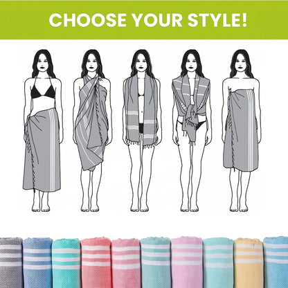 100X180cm Turkish Beach Towel Oversized Sand Free Tassel Quick Dry Swim Extra Large Light Travel for Adults Gifts Accessories ﻿