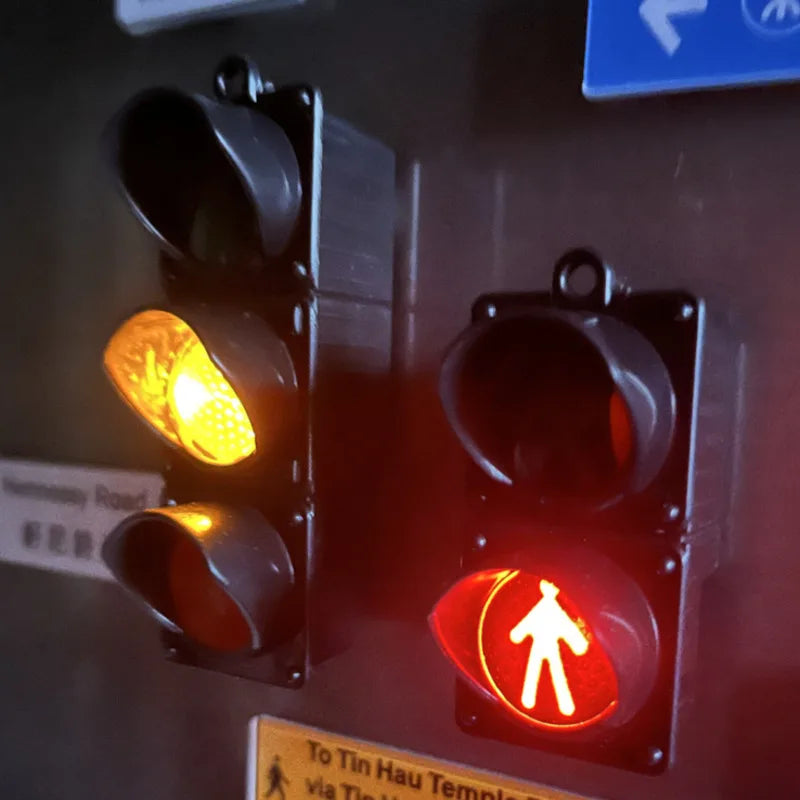 INS Glowing Magnetic Fridge Stickers Light Traffic Light Luminous Light Box Creative Refrigerator Sticker Magnets Home Decor