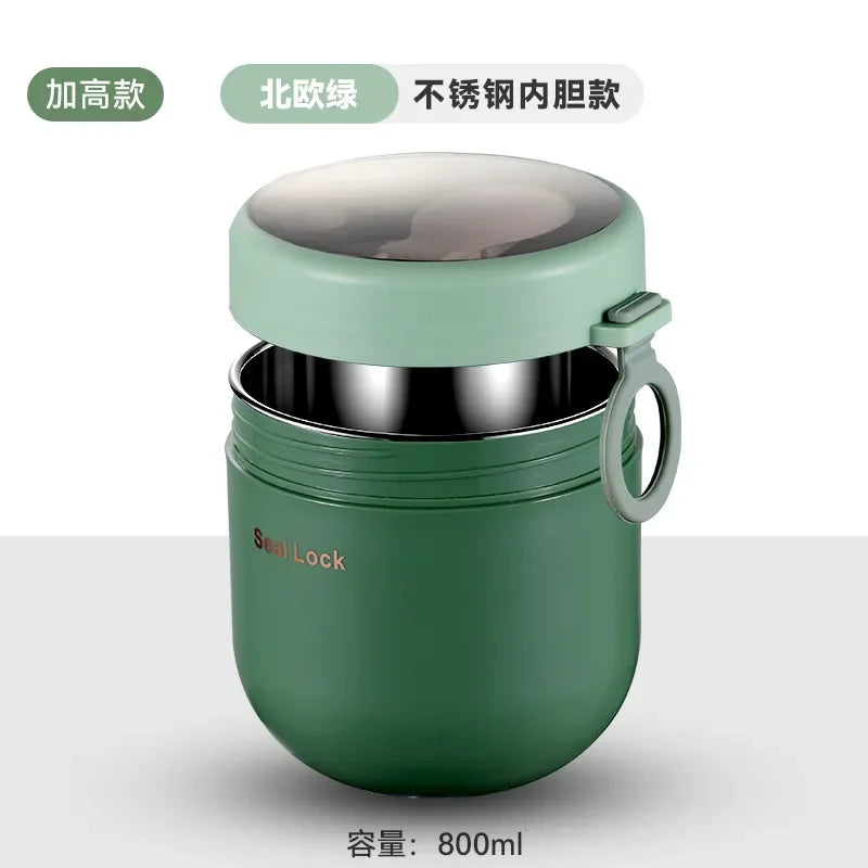 Portable Breakfast Cup With Lid and Spoon Multifunction Oatmeal Cup Cereal Nut Yogurt Mug Snack Cups Small lunch box soup bowl