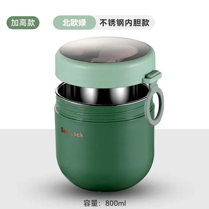 Portable Breakfast Cup With Lid and Spoon Multifunction Oatmeal Cup Cereal Nut Yogurt Mug Snack Cups Small lunch box soup bowl