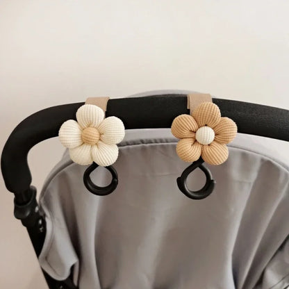 Baby Stroller Hook Sweet Flower Children Cart Umbrella Hanging Bag Storage Loop Hook Infant Supplies Storage Accessories