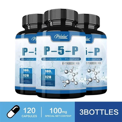 Pyridoxal-5-Phosphate (Vitamin B6) - Supports Healthy Nervous System and Brain Function, Enhances Memory, and Improves Immunity