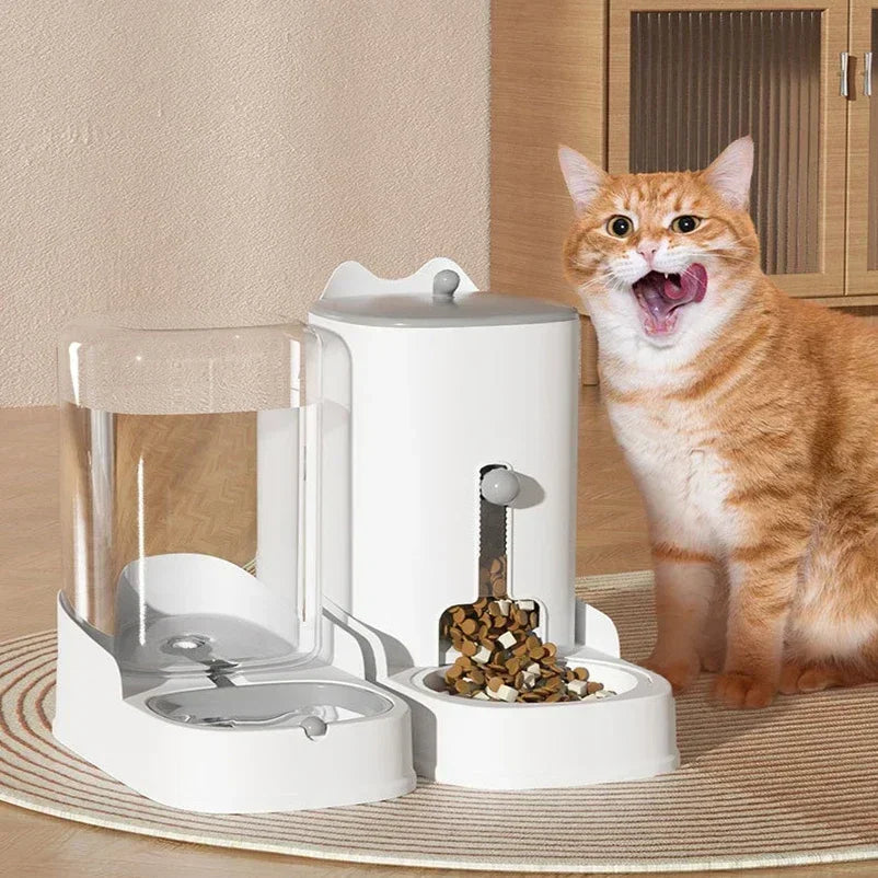 Dog Cat Water Fountain Large Capacity Pet Feeder Cat Food Bowl Gravity Food Feeder Gravity Water Fountain Cat Accessories